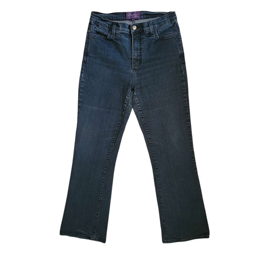 NYDJ Womens High Rise Straight Leg Stretch Denim Jeans Lift Tech Dark Blue 12